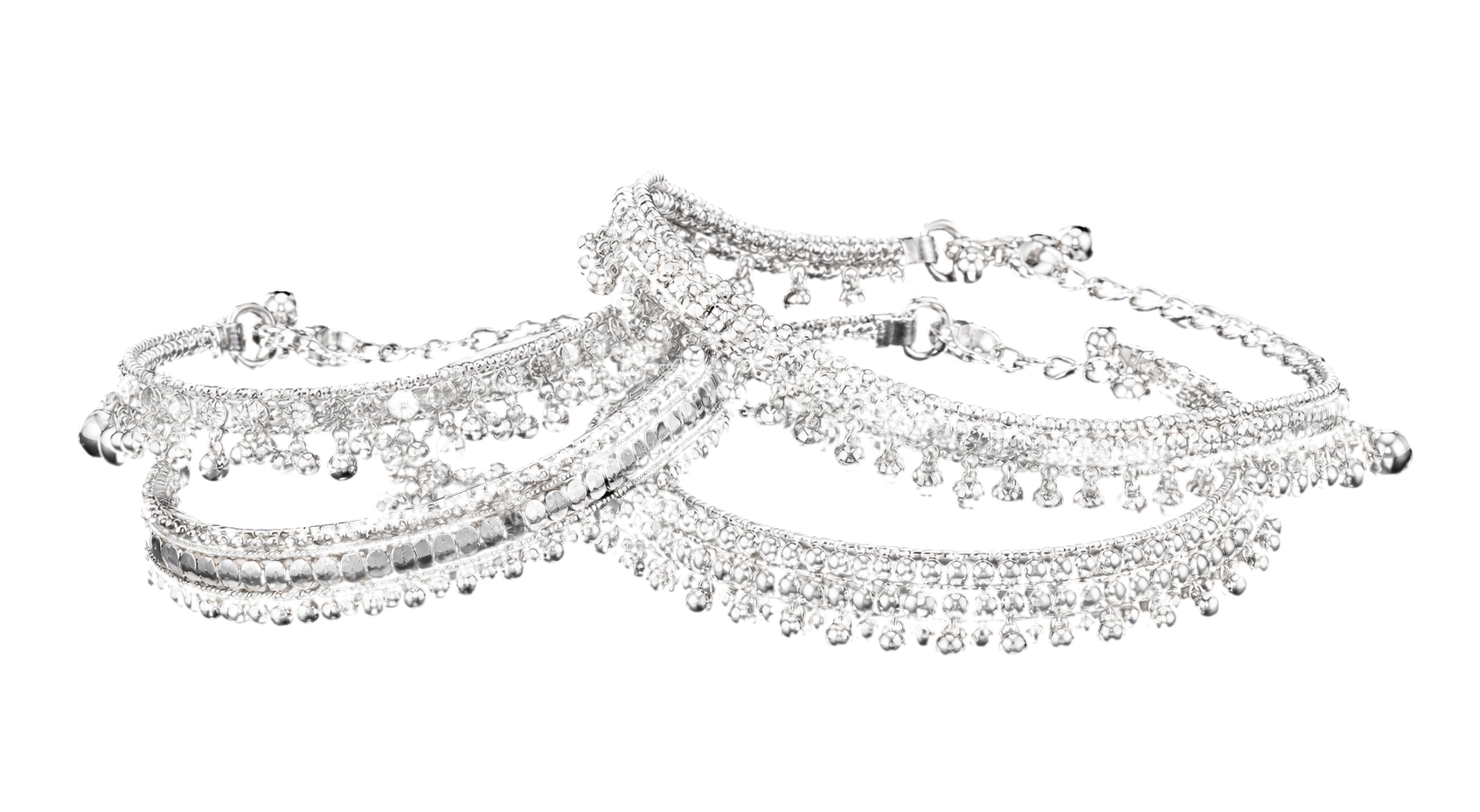 Silver anklets collection